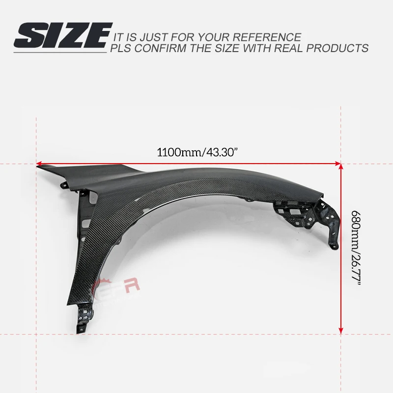 ОЕМ карбоновое волокно переднее крыло волокна колеса арочная крышка глянцевая отделка Drift вспышки комплект тюнинг отделка Подходит для Honda FK8 Civic TYPE-R