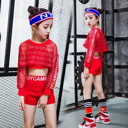 Новый высокое качество 2019 Детские костюмы для выступлений костюм девочек Корейский хип хоп современный танцевальный Джаз танцевальная