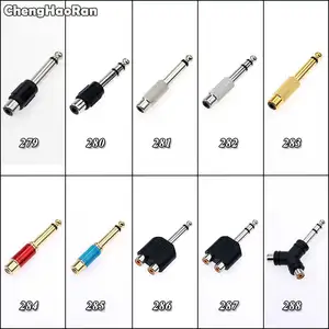 ChengHaoRan Audio Adapter 6.35mm 1/4  Male Mono/Dual Plug To RCA Female Jack Audio Adapter Connector TS For Home KTV Use