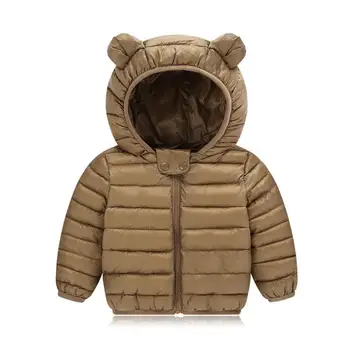 

Cotton coat Children's down jacket girls 2018 winter new fashion cartoon boys velvet coat children's short thick baby coat