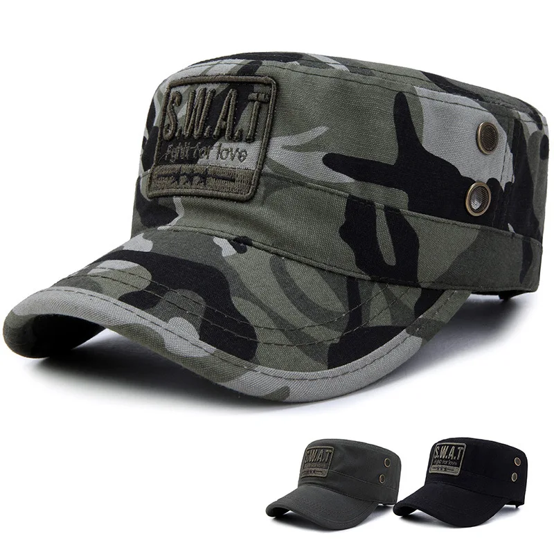 Тактическая солнцезащитная Кепка мужская камуфляжная кепка в военном стиле для охоты на открытом воздухе, кепка армейский темно-синий тренировочный шлем новая унисекс плоская кепка