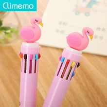Climemo 10 цвета, шариковая ручки для письма Фламинго новинки ручки розовый подарок для девочек 1 шт. NP236