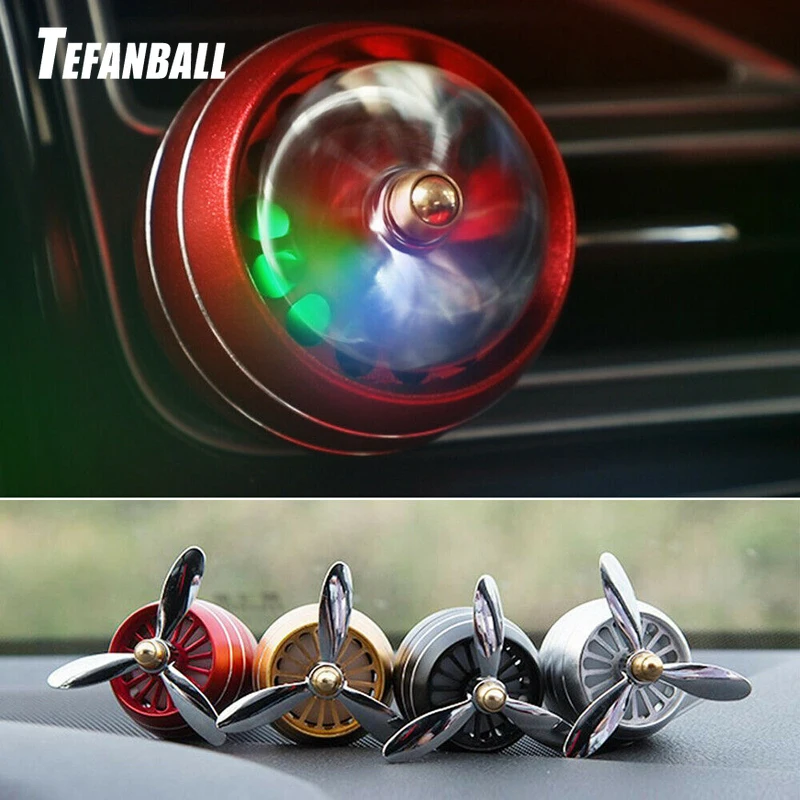 

Car Perfume Diffuser Air Freshener LED Light Air Force 3 Vent Outlet Clip Automobiles Decor Propeller Fragrance Smell Ornament
