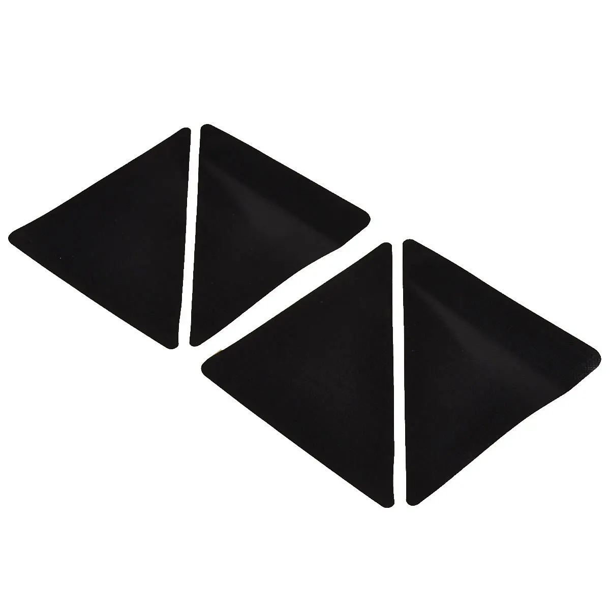 

4 pcs/set 15*7.5cm Reusable -shaped Anti-skid Rubber Floor Carpet Mat Rug Gripper Stopper Tape Sticker (Black)
