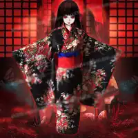 HOT Anime COS Hell Meisje supia-yisol Jigoku Shoujo Enma Ai Cosplay Kostuum Bloemen Kimono Pretty Uniform HighQuality Gratis verzending