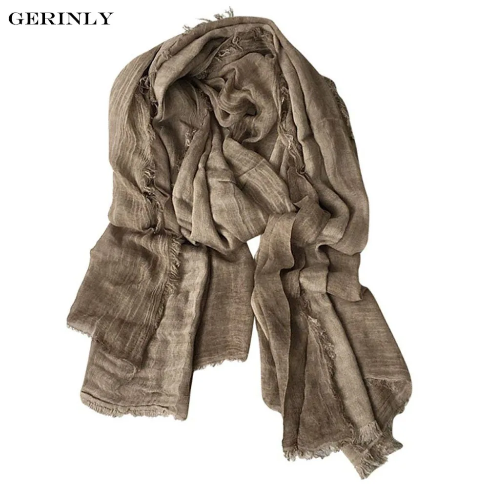New Fashion Cotton Linen Scarf Brand Warm Long Shawls Soft Lightweight