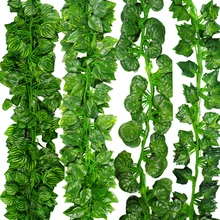 

2m feet 4pcs Artificial Ivy Leaf Garland Plants Vine Fake Foliage Flowers Home decor