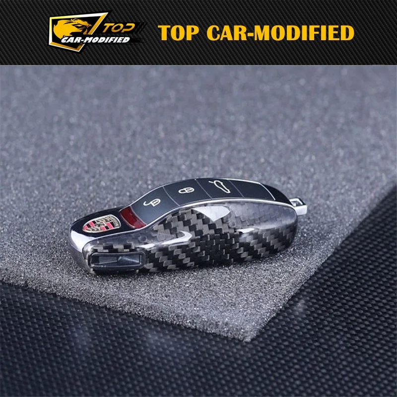 

Free shipping Carbon Fiber Remote Smart Key Fob Holder Cover For Porsche Macan,for Cayenne for Panamera