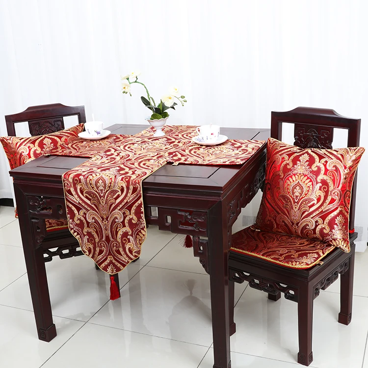 High End Jacquard Decorative Table Runner Rectangle Dining Table Protective Pads Tassel Luxury European style Coffee Table Cloth High End Jacquard Decorative Table Runner Rectangle Dining Table Protective Pads Tassel Luxury European style Coffee Table Cloth