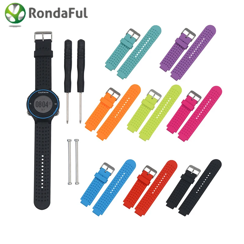 

Hot Sale Silicone Colorful Replacement Wrist Watchband Strap with Tools For Garmin Forerunner 230/235/630/220/620/735 Smart Band