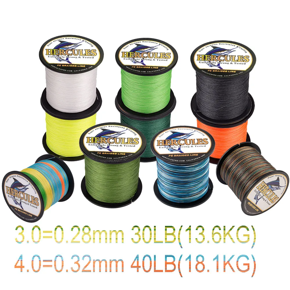 HerculesFishingTackleBraidedFishingLine8StrandsMultifilamento