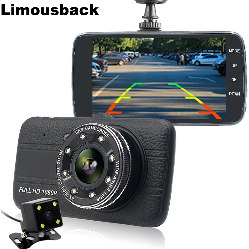 

Limousback 4 Inch Car Dvr Camera Full HD 1080P Car Video Recorder Park Loop Recording Dash Cam Night Vision Car Camera 2 DashCam