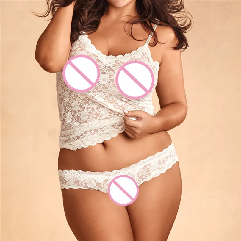 New Fashion Women Sexy Plus Size Lingerie Corset Lace Underwire Racy Muslin Sleepwear Underwear Tops+Briefs #4F02 (5)