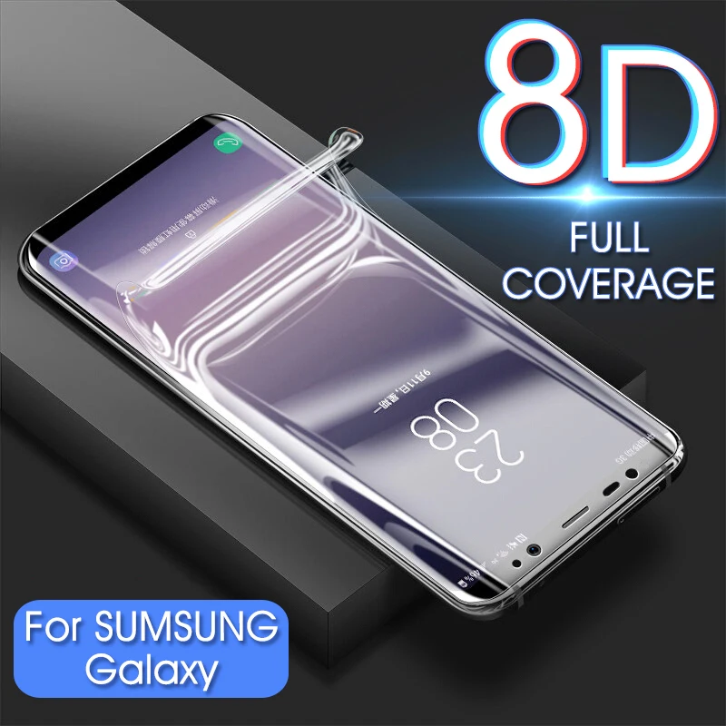6D полное покрытие мягкая Гидрогелевая пленка защитная для экрана Samsung Galaxy Note 9 8 S10
