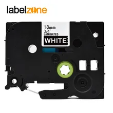18 мм tze-345 лента белого цвета на черной этикетке совместимая с принтерами Brother p-touch tze лента ламинированная tze-345 tze345 tze345 tze345 лента