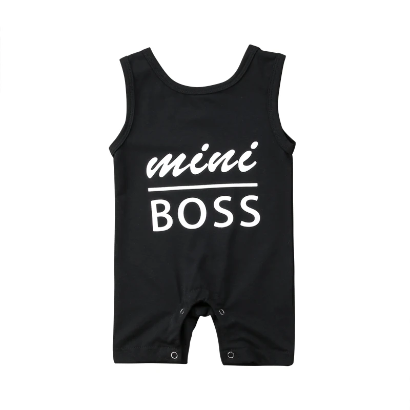 Cotton Newborn Baby Boy Sleeveless Romper Jumpsuit Playsuit Clothes One Piece Baby Boy Hole