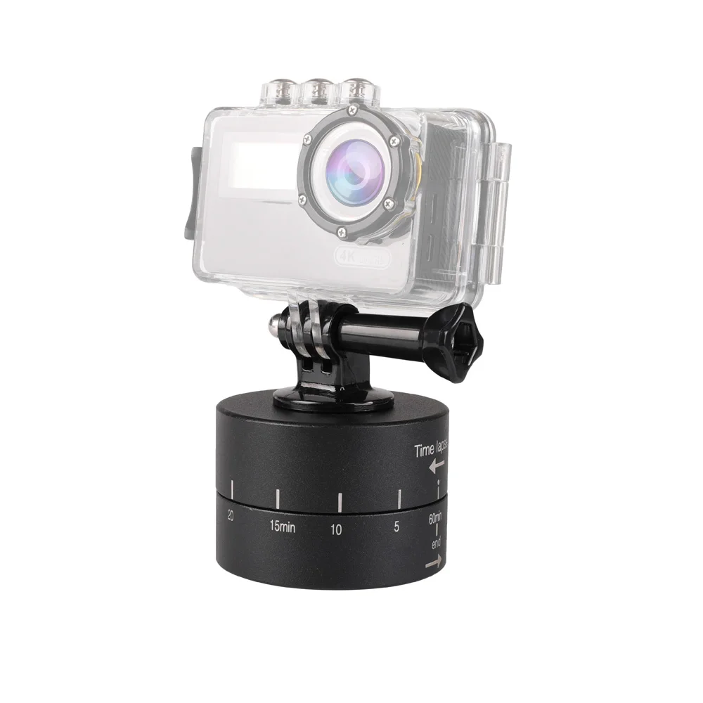 

Kaliou Time Lapse Shooting 60min Timer 360 Degree Rotating Tripod Delay Stabilizer Tilt Head for Gopro 7 6 5 4 3+ SJCAM Xiaomi Y