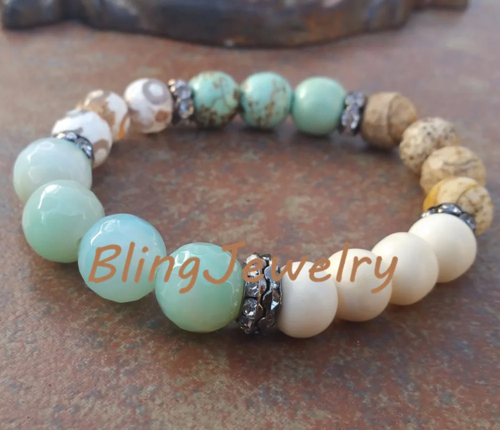 B18030620 Indian Summer Glam Collection Stretch Bracelet, bracelet jewelry, stretch bracelets,Bohemian Glam Jewelry (1)