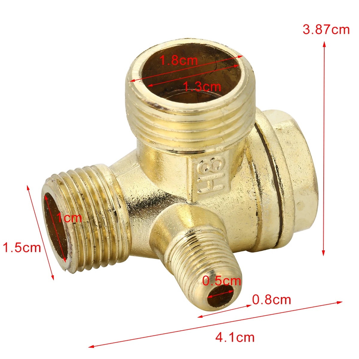 1 шт. 3-Порты и разъёмы Алюминий сплав наружной резьбой обратный клапан разъем чугун 4,1 см x 3,87 см для воздушного компрессора