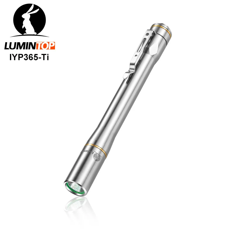 

Lumintop IYP365 TI Pocket Penlight Nichia/Cree LED IPX8 Waterproof 3 Modes 2AAA smart titanium pen flashlight for Medical