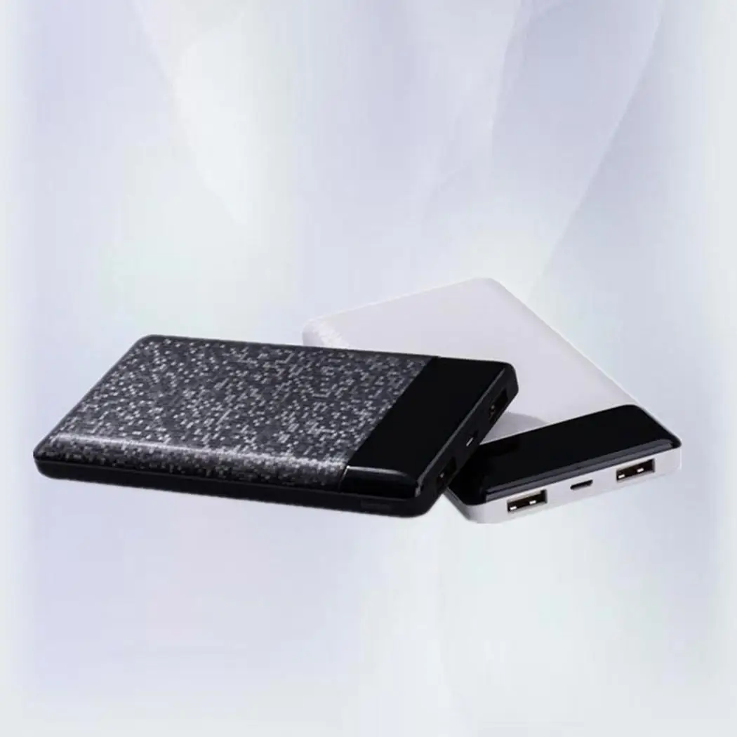 20000 mAh power Bank ультратонкий полимерный внешний аккумулятор с двумя usb-портами внешний аккумулятор светодиодный дисплей для iPhone X XS Max Xiaomi samsung