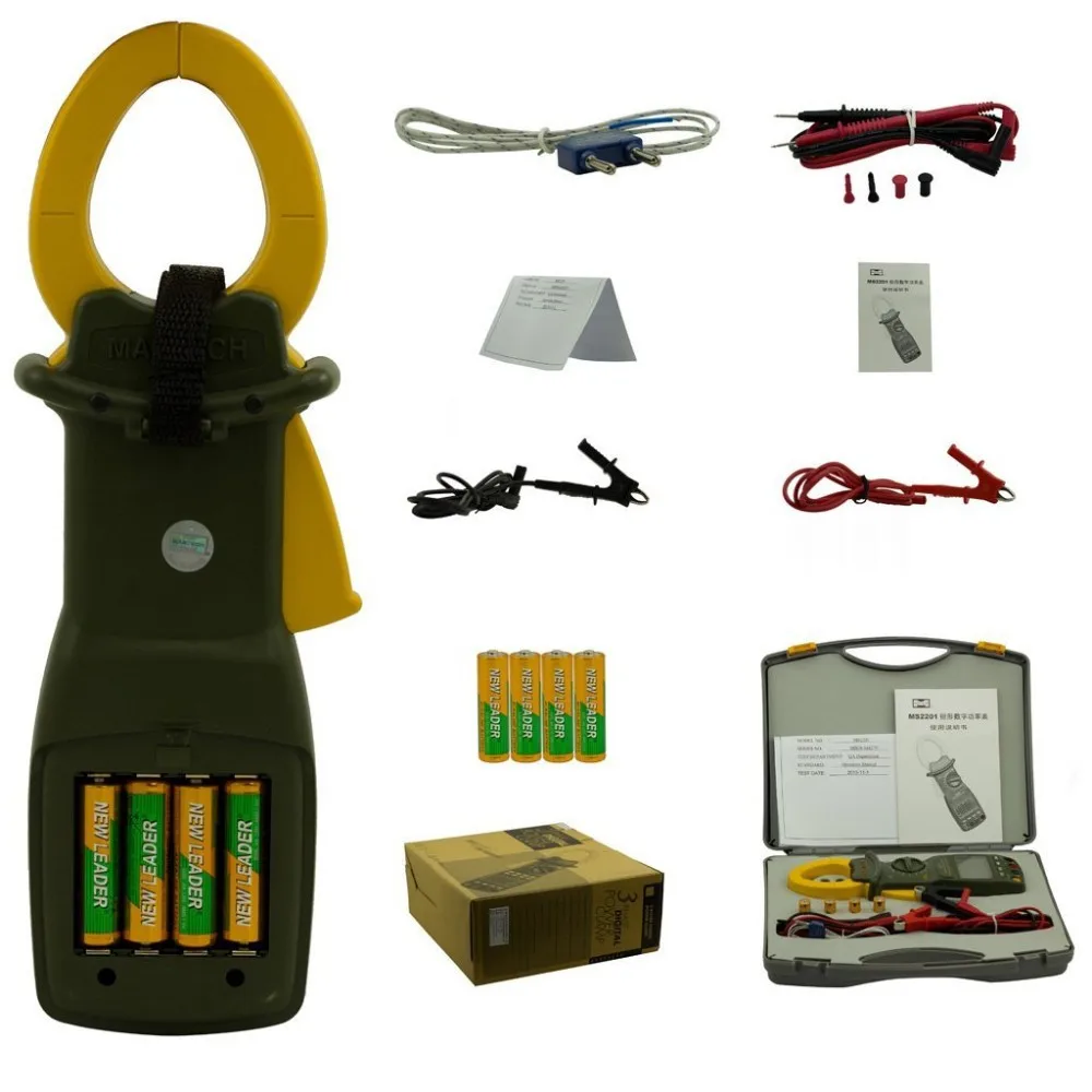 Цифровой клещи MASTECH MS2201 автоматический диапазон истинный RMS