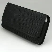 Horizontal Nylon Pouch Case Waist Bag Holster with Belt Clip/Loop for Cell Phone under 6.3 inch