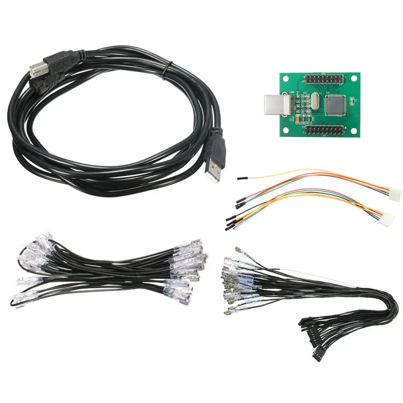 Arcade to USB Controller Adapter 2 Players Joystick Connector Cable Wiring Kit For MAME Keyboard Encoder