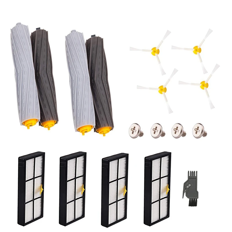 

Replacement Parts For Irobot Roomba 960 980 900 890 880 860 850 861 (800&900 Series), Accessories Kit With 4Pcs Hepa Filter, 4