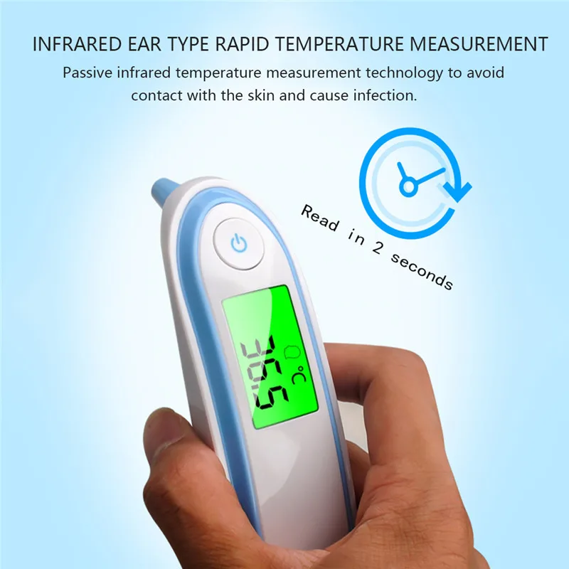 CYSINCOS ушной лоб термометр цифровой медицинский инфракрасный термометр для детей и взрослых по Фаренгейту и конверти