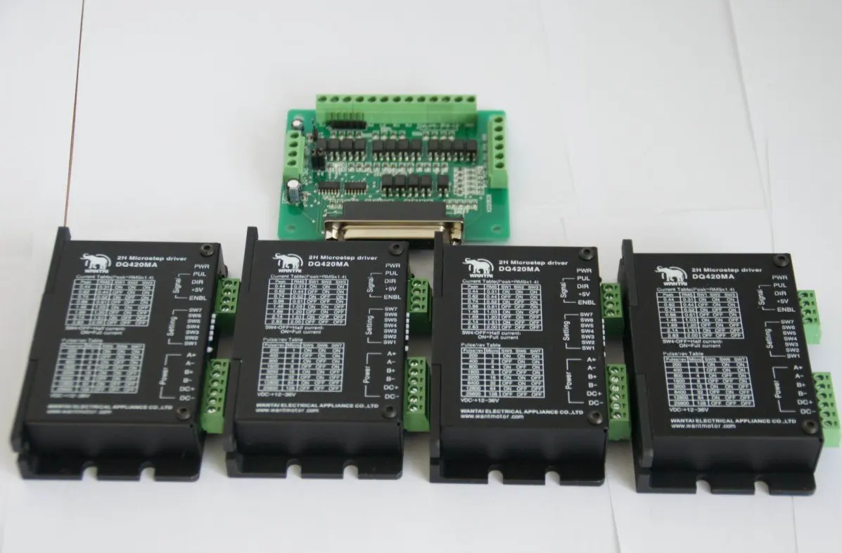 4 Axis CNC router Wantai Stepper Digital Driver 36VDC 1 7A 128 replacing M415B Laser Foam