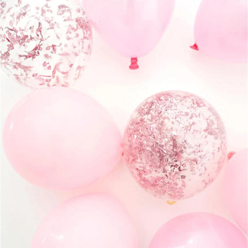 5 шт. 12 дюймов конфетти шары прозрачные латексные шары с золотым и серебряным микс конфетти для свадьбы украшения для вечеринки, дня рождения