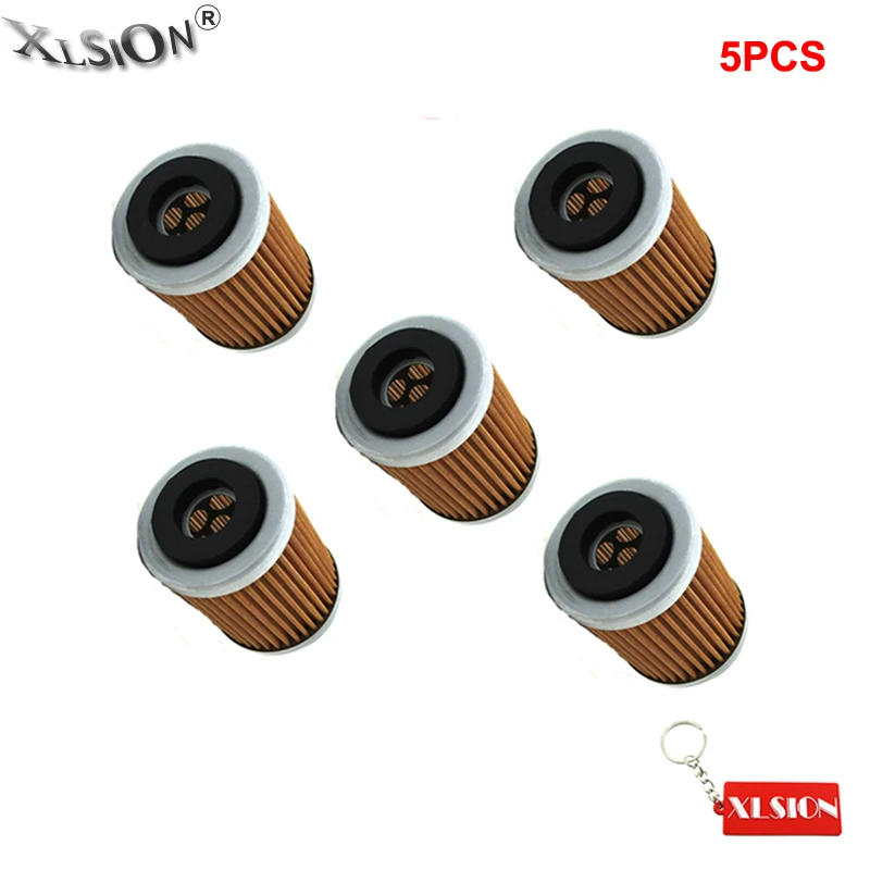 XLSION 5Pcs Oil Filters For Yamaha YZ426F YZ250F YZ400F TTR250 YFM 350