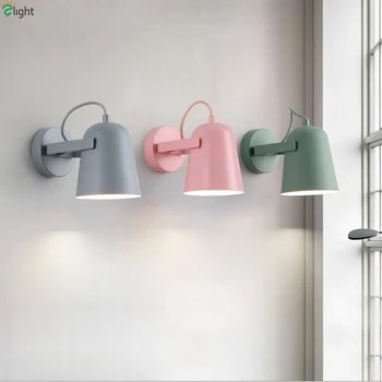

Nordic Macaron Led Wall Lamp Bedroom Multicolor Metal Led Wall Lights Living Room Led Wall Light Fixtures Corridor Wall Sconce