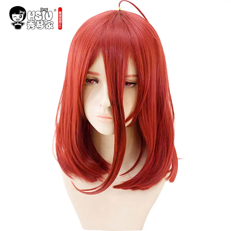 HSIU Land of the Lustrous Cinnabar косплэй парик Houseki no костюм куни играть Красный Короткие Искусственные парики костюмы на Хэллоуин волос