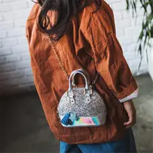 Блестящая сумка через плечо для детей, милая маленькая сумка через плечо на цепочке для детей, мини-сумка на молнии, bolsa feminina