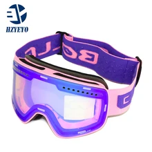Hzyeyo новая магнитная лыжные очки двухслойные очки для альпинизма UV400 Анти-Туман Лыжные очки для мужчин женщин снегоход B-F652