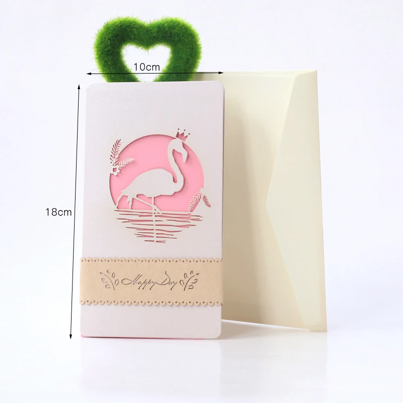 День Святого Валентина поздравительные открытки открытка 3D всплывающие цветы спасибо любовь с днем рождения приглашение индивидуальные подарки свадебная бумага - Цвет: GV1038I