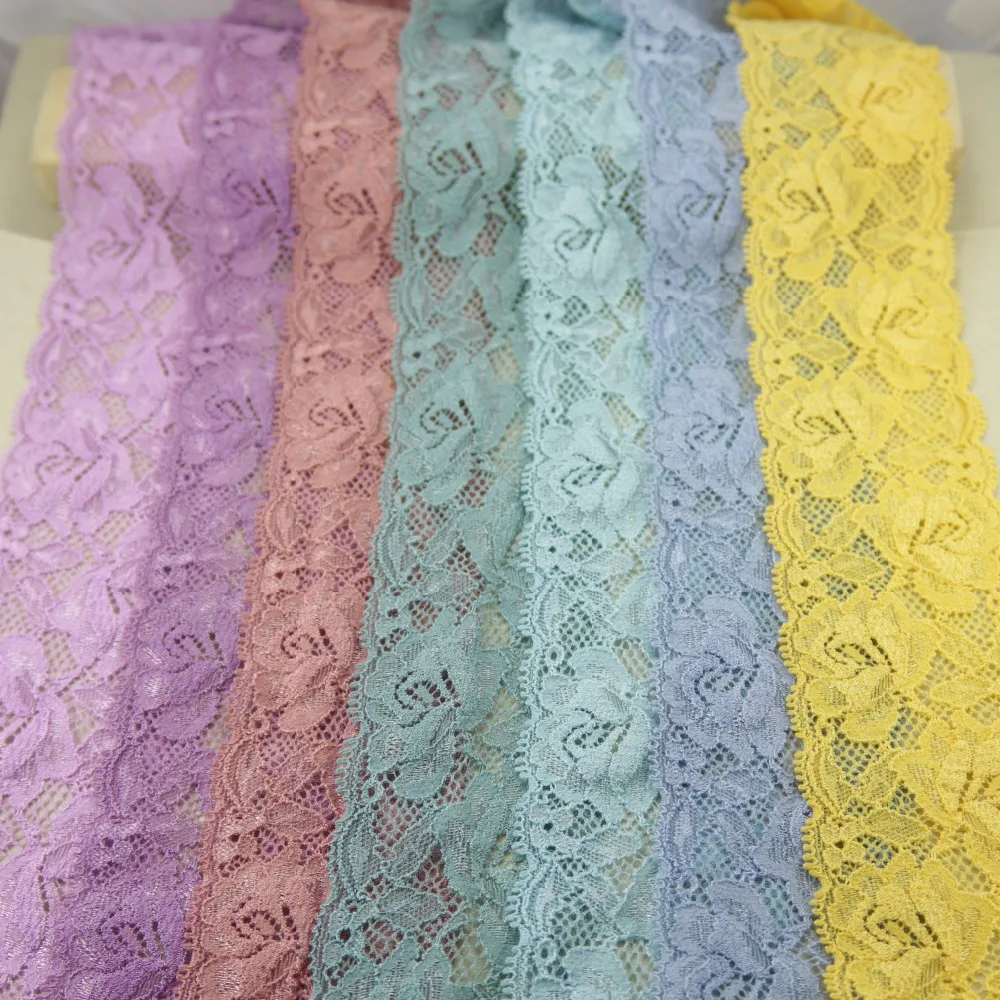 

PROMOTION 5 yards 52/54mm width elastic stretch lace trim sewing accessories