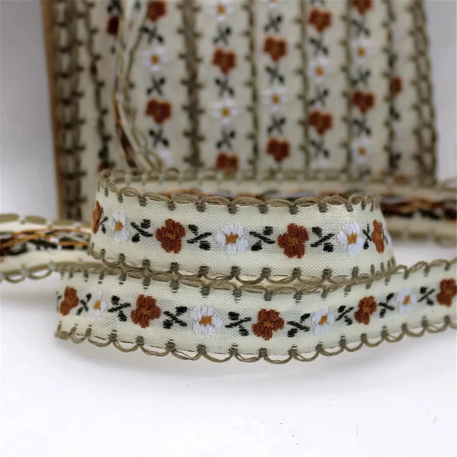 22yards * 5/8" (12mm) Embroidered Lace Ribbons DIY Craft Apparel Sewing