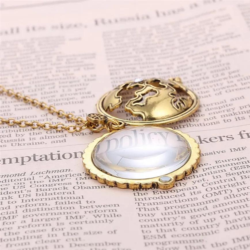 ZheFanku карта в стиле ретро шокирующее шоу кулон-лупа Ожерелье увеличительное стекло переделать декоративный монокль золотого цвета ожерелье