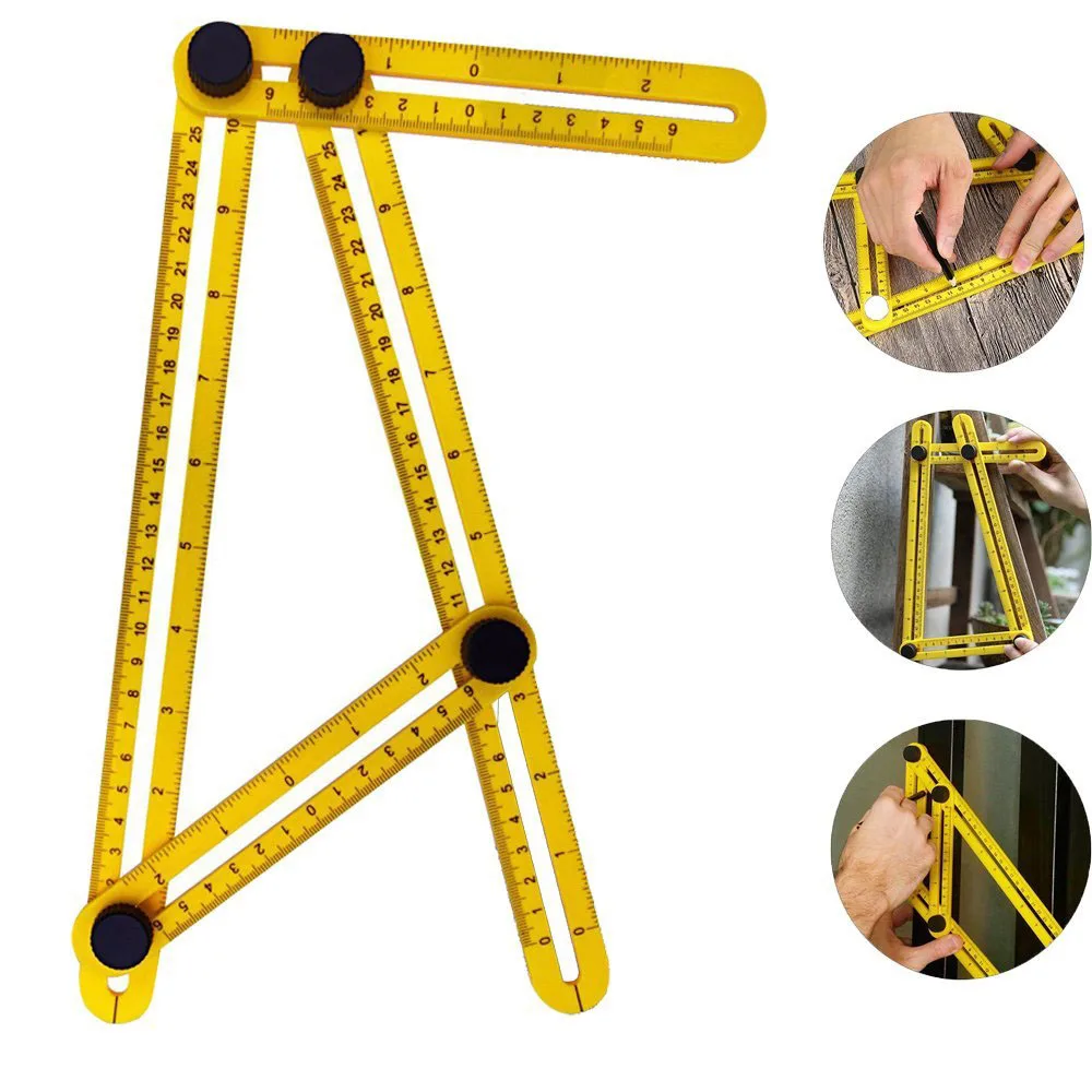 protractor multi angle ruler template 4 folding angle measuring template