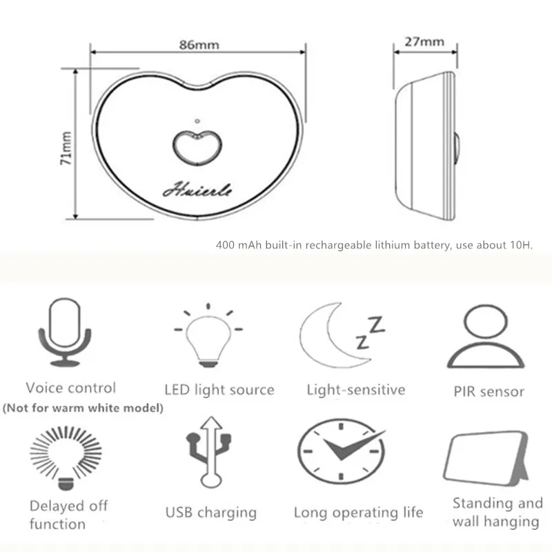 LED night light size 800