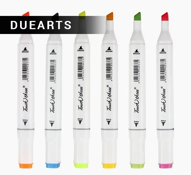 

Hot 32/48/72 Colors Multicolor Oily Marker Pen Double-headed Nib Student school Horticultural Landscape Design