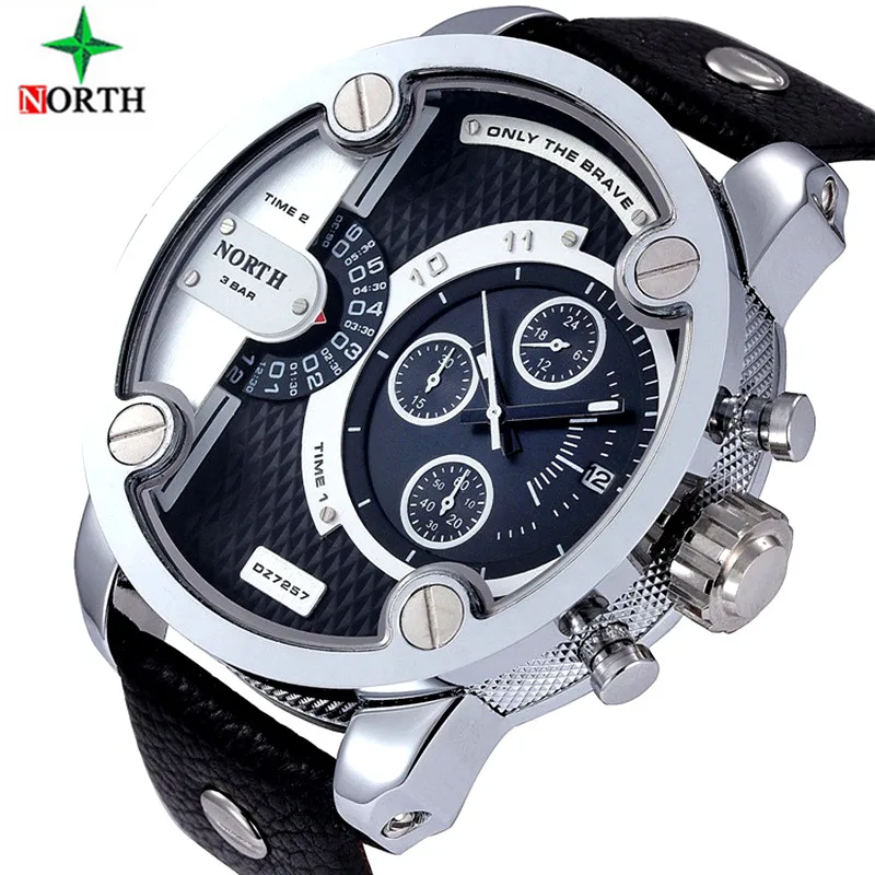 Meilleur 2017 luxe marque nord Montres Hommes Sport en cuir 30 m étanche Quartz XFCS Mâle Femelle Montre relogio masculino