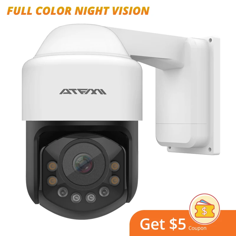 

Atfmi Wifi 2mp Ptz Ip Camera Network Camera Full Color Night Vision H265 Waterproof Ip66 1920x1080 Wifi Camera Ip Camera Wi-fi