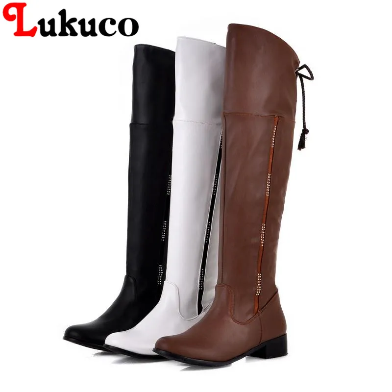 

2018 Concise style low heel lady boots large size 38 39 40 41 42 43 44 45 46 47 high quality shoes real pictures free shipping