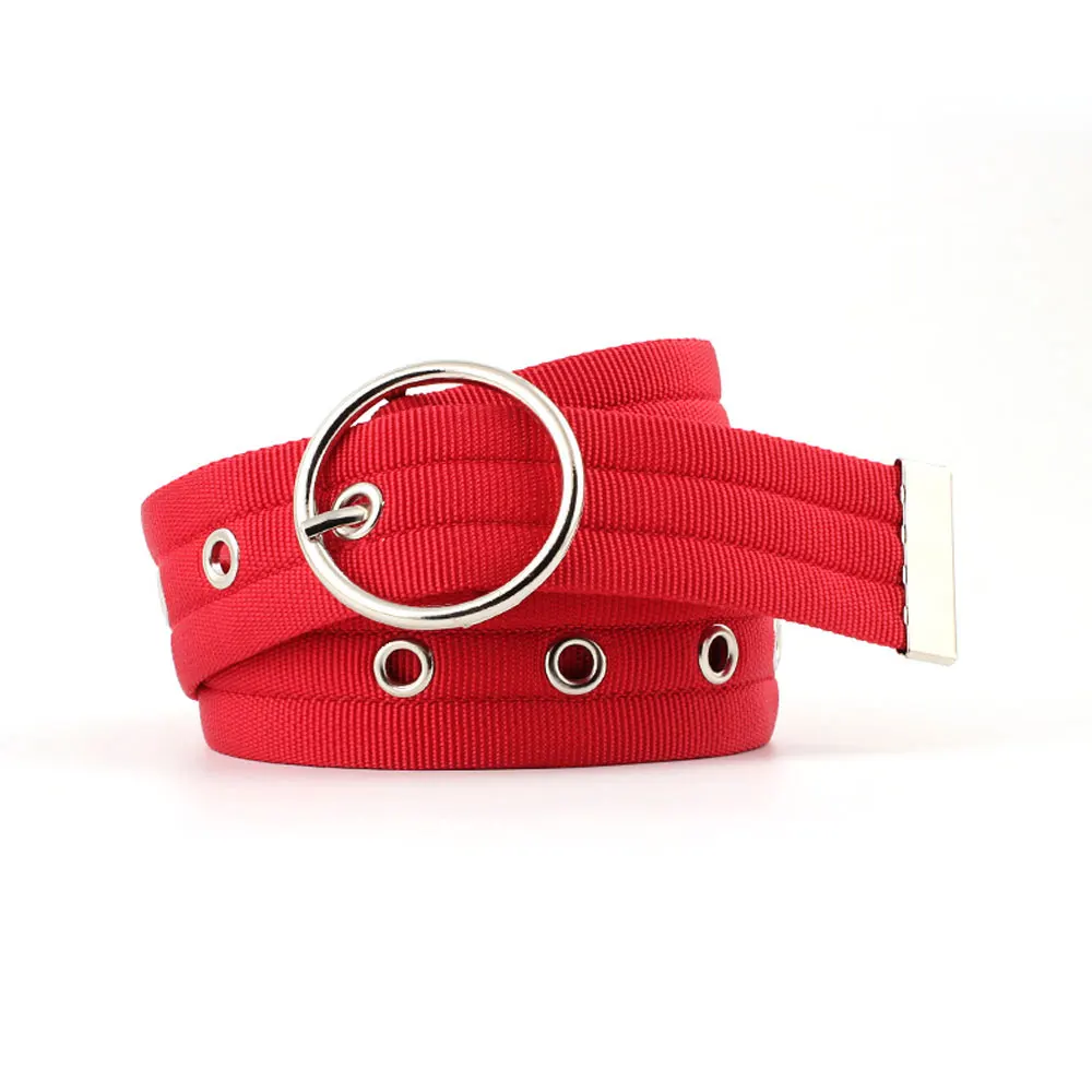 1 шт. пояс из ткани с дырками для девушек и женщин модный стиль удлиненный - Цвет: Red