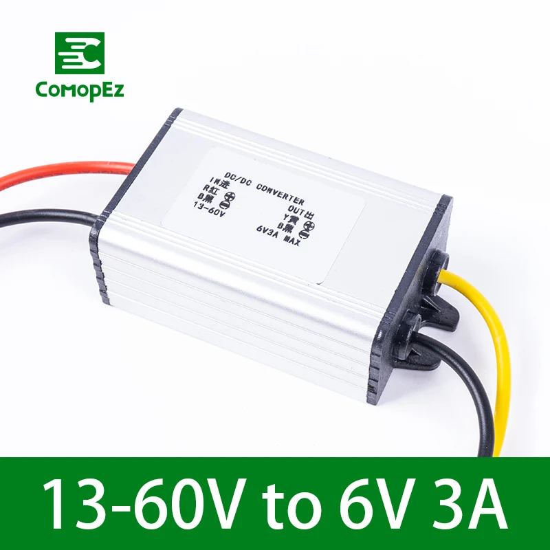 

DC DC Converter 13-60V to 6V 3A Step Down Buck Module Voltage Reducer Regulator Power Supply for Cars Golf Carts Solar Planes