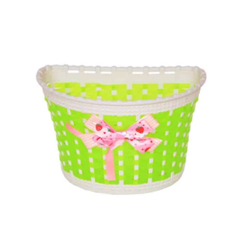 Clearance Bicycle Basket Front Bag Rear Hanging Basket Panniers Bike Bowknot Front Basket For Children Girl Gifts Cycling Accessories 7